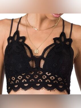 Alya Black Lace Bralette Size Small